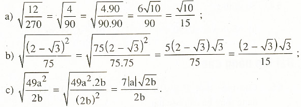 đơn giản biểu thức chứa căn thức bậc hai 9
