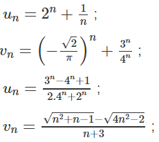 Bài tập về giới hạn của dãy số 