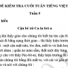 Đề kiểm tra cuối tuần 5 Tiếng Việt lớp 5