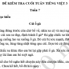 Đề kiểm tra cuối tuần 7 Tiếng Việt lớp