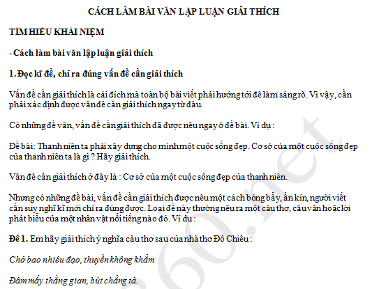 Giáo án Ngữ văn 7, tập 2 - Cách làm bài văn lập luận giải thích - Nguyễn Thị Tuyết - THCS Suối Ngô