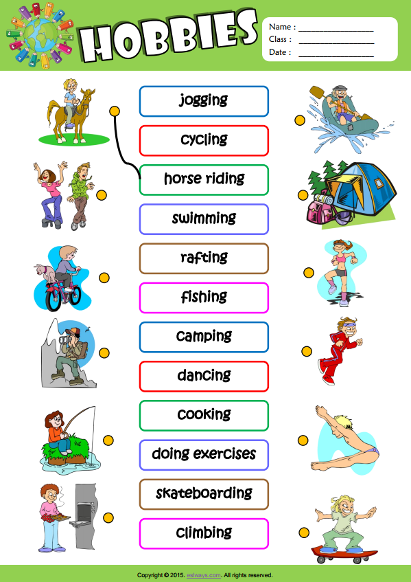hobbies-esl-vocabulary-matching-exercise-worksheet-for-kids-95a