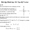 Bài tập Hình học 10: Tọa độ Vector
