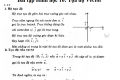 Bài tập Hình học 10: Tọa độ Vector